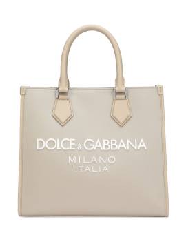 Dolce & Gabbana Shopper mit Logo-Print - Nude von Dolce & Gabbana