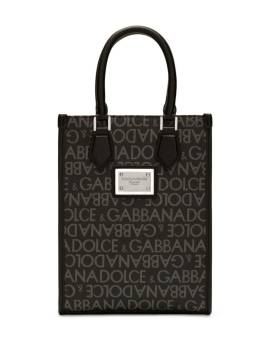 Dolce & Gabbana Shopper mit Logo-Print - Schwarz von Dolce & Gabbana
