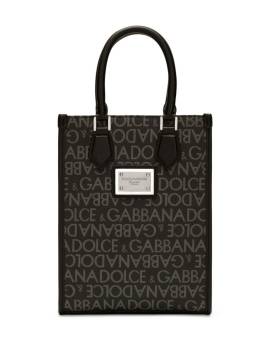 Dolce & Gabbana Shopper mit Logo-Print - Schwarz von Dolce & Gabbana