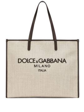 Dolce & Gabbana Shopper mit Milano-Logo - Nude von Dolce & Gabbana