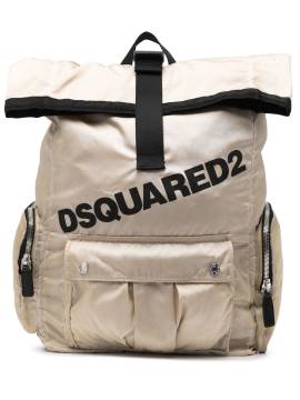 Dsquared2 Rucksack mit Logo-Print - Nude von Dsquared2