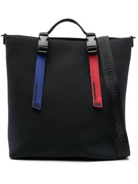 Dsquared2 Handtasche mit gummiertem Logo-Riemen - Schwarz von Dsquared2