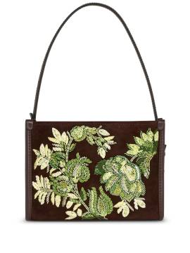 ETRO Bestickte Clutch aus Wildleder - Braun von ETRO