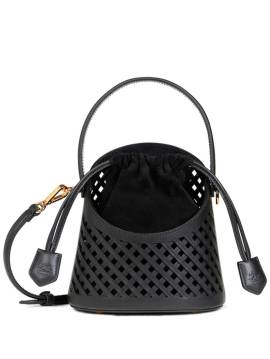 ETRO Kleine Saturno Grid Tasche mit Cut-Out - Schwarz von ETRO