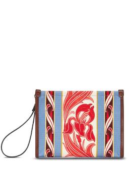 ETRO Canvas-Clutch mit abstraktem Print - Blau von ETRO