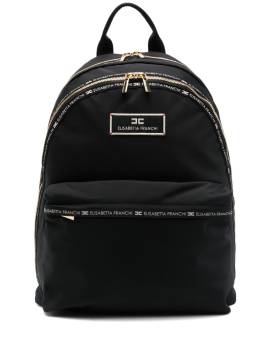 Elisabetta Franchi La Mia Bambina Rucksack mit Logo-Patch - Schwarz von Elisabetta Franchi La Mia Bambina