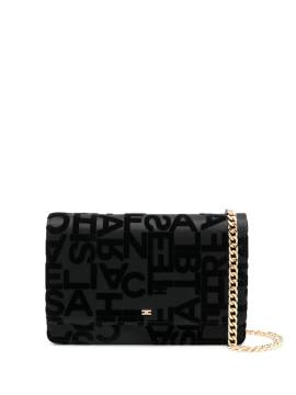 Elisabetta Franchi Clutch mit Logo - Schwarz von Elisabetta Franchi