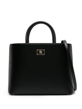Elisabetta Franchi Mittelgroße Handtasche mit Logo-Schild - Schwarz von Elisabetta Franchi