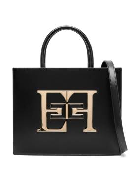 Elisabetta Franchi Mittelgroßer Shopper mit Logo-Schild - Schwarz von Elisabetta Franchi