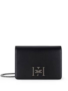 Elisabetta Franchi Schultertasche mit Logo-Schild - Schwarz von Elisabetta Franchi