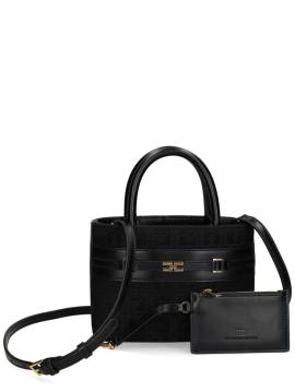 Elisabetta Franchi Tote Bag aus Horsebit-Jacquard - Schwarz von Elisabetta Franchi