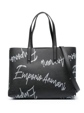 Emporio Armani Handtasche mit Logo-Print - Schwarz von Emporio Armani