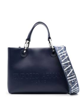 Emporio Armani Kleine Handtasche mit Logo-Prägung - Blau von Emporio Armani
