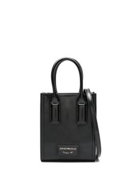 Emporio Armani Mini-Tasche mit gebürstetem Finish - Schwarz von Emporio Armani