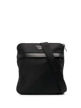 Emporio Armani Schultertasche mit Logo-Schild - Schwarz von Emporio Armani