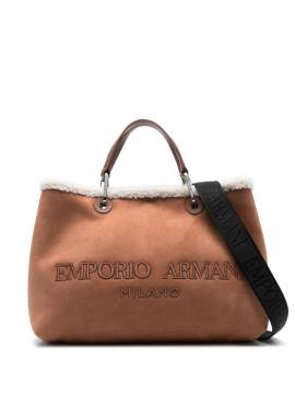 Emporio Armani Schultertasche mit Logo-Stickerei - Braun von Emporio Armani