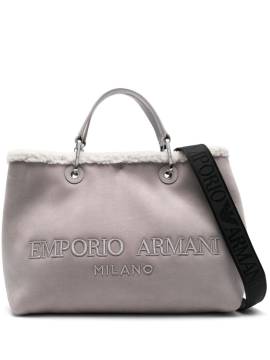 Emporio Armani Schultertasche mit Logo-Stickerei - Grau von Emporio Armani