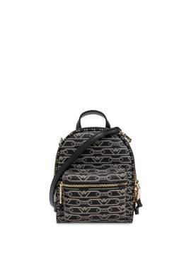 Emporio Armani Rucksack mit Jacquard-Print - Schwarz von Emporio Armani