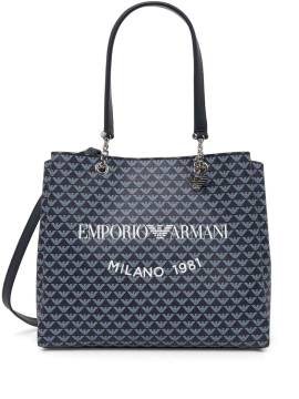 Emporio Armani Handtasche mit Logo-Print - Blau von Emporio Armani