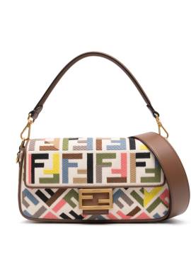 FENDI Baguette Schultertasche aus Canvas - Nude von FENDI