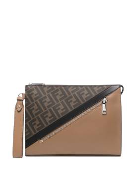 FENDI Clutch mit Monogramm-Print - Braun von FENDI