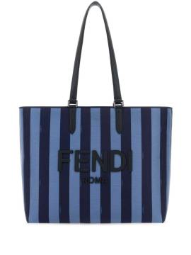 FENDI Tote Bag aus Pequin-Jacquard - Blau von FENDI