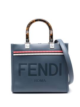 FENDI Shopper mit Logo-Prägung - Blau von FENDI