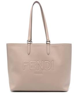 FENDI Shopper mit Logo-Prägung - Grau von FENDI