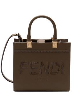 FENDI Shopper mit Logo-Prägung - Grün von FENDI