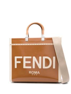 FENDI Shopper mit Logo-Print - Braun von FENDI