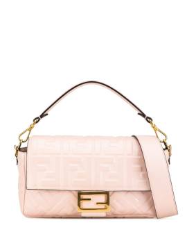 Fendi Pre-Owned 2000-2010 Zucca Baguette Satchel-Tasche mit Prägung - Rosa von Fendi