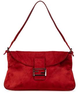 Fendi Pre-Owned 2002 Double Flap Schultertasche aus Wildleder - Rot von Fendi