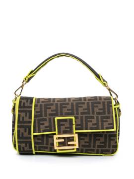 Fendi Pre-Owned 2010-2023 mittelgroße Zucca Fluo Trim Baguette Satchel-Tasche aus Canvas - Braun von Fendi