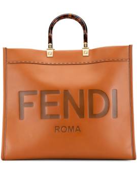 Fendi Pre-Owned 2010-2024 große Sunshine Tote Bag aus Leder - Braun von Fendi