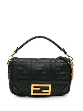 Fendi Pre-Owned 2010-2024 mini Zucca Bagbaguett Satchel-Tasche aus geprägtem Leder - Schwarz von Fendi