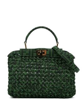 Fendi Pre-Owned 2010-2024 mini Zucca Iconic Peekaboo Satchel-Tasche - GREEN von Fendi