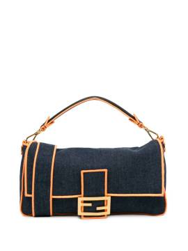 Fendi Pre-Owned 2012-2023 große Denim Baguette Satchel-Tasche - Blau von Fendi