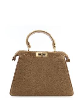 Fendi Pre-Owned 2020-2024 mittelgroße Peekabo ISeeU Satchel-Tasche aus Shearling - Braun von Fendi