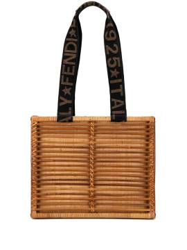 Fendi Pre-Owned 20th Century Tote Bag aus Rattan - Braun von Fendi