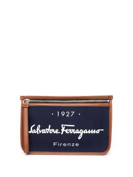 Ferragamo Clutch mit Logo-Print - Blau von Ferragamo
