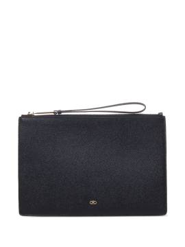 Ferragamo Clutch mit Gancini-Logo - Schwarz von Ferragamo