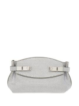 Ferragamo Hug Clutch mit Kristallen - Grau von Ferragamo