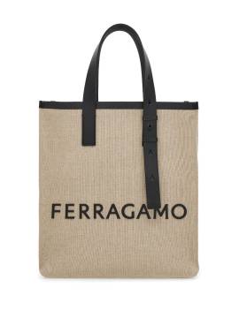 Ferragamo Shopper mit Logo-Prägung - Nude von Ferragamo