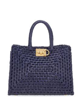 Ferragamo Studio Handtasche aus Bast - Blau von Ferragamo