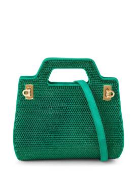 Ferragamo Mini-Tasche mit Kristallen - Grün von Ferragamo
