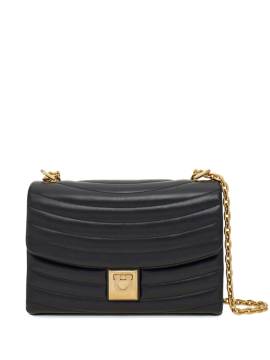 Ferragamo Mittelgroße Schultertasche mit Steppung - Schwarz von Ferragamo