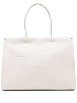 Furla Handtasche mit Logo-Prägung - Nude von Furla