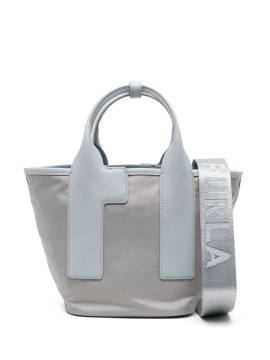 Furla Kleine Piuma Tote Bag aus Canvas - Grau von Furla