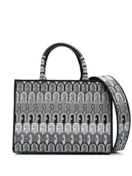 Furla Shopper mit Jacquard-Print - Schwarz von Furla