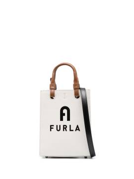 Furla Shopper mit Logo-Print - Nude von Furla